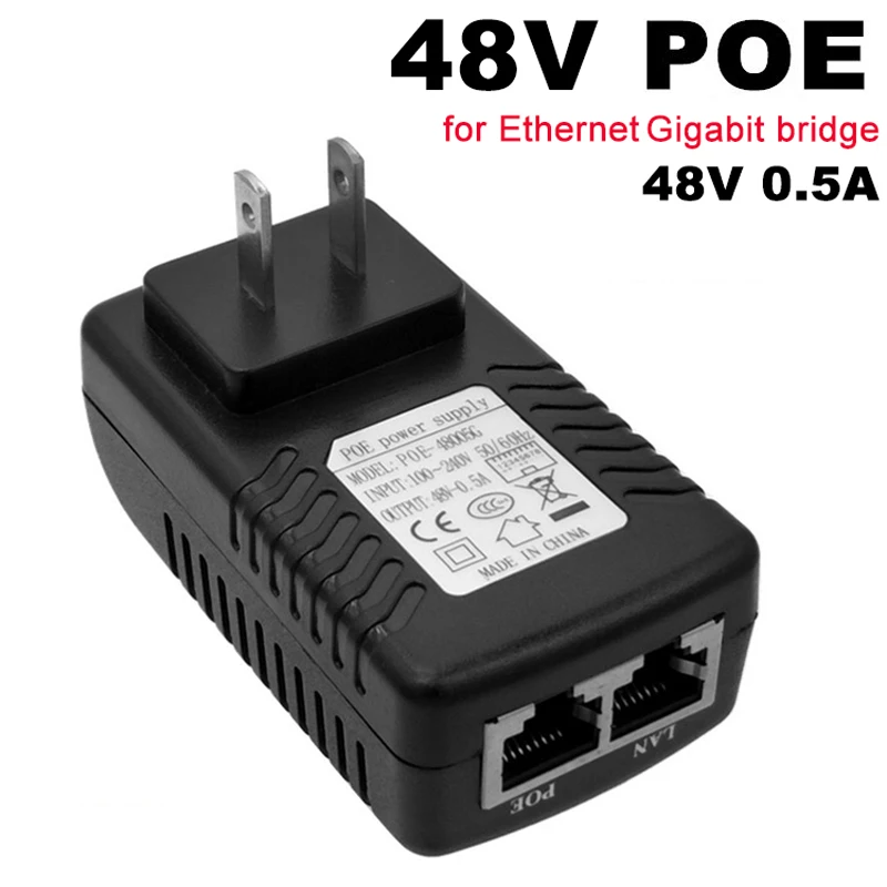 UeeVii 48V POE Injector Ethernet Maitinimo Adapteris 48V POE Suderinama IP Kamera, IP Telefono Belaidžio ryšio Tiltas AP