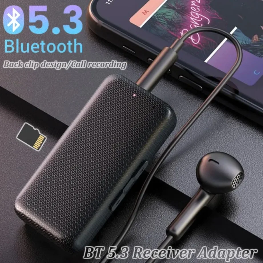 Bluetooth 5.3 Automobilių Imtuvas, Adapteris, Skambinkite 3.5 mm AUX Lizdai Audio Lossless Muzikos Imtuvas laisvų Rankų Skambučių Įrašymas Parama TF Kortelę