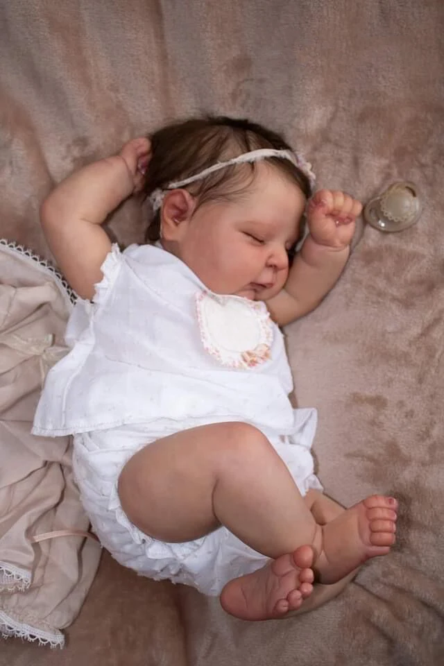 NPK 50CM Minkštas Kūno Reborn Baby Girl Persikai Lėlė su 3D Odos Kelių Sluoksnių Tapyba su Matomas Venų Minkštos Lėlės